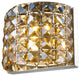 Crystal Wall Sconce With Chrome Frame, Champagne