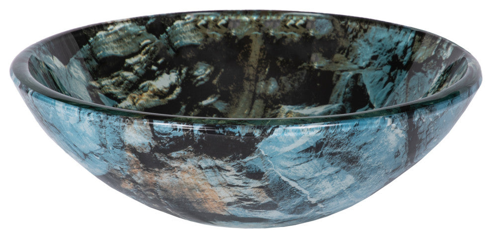 Eden Bath EB_GS30 Bathroom Cliffside Tempered Glass Vessel Sink