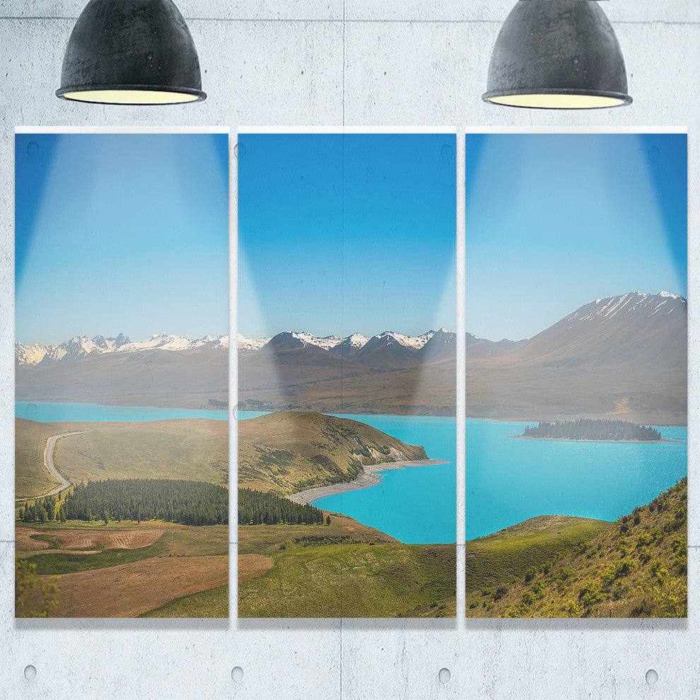 "Fantastic Calm Landscape of New Zealand" Metal Wall Art, 3 Panels, 36"x28"