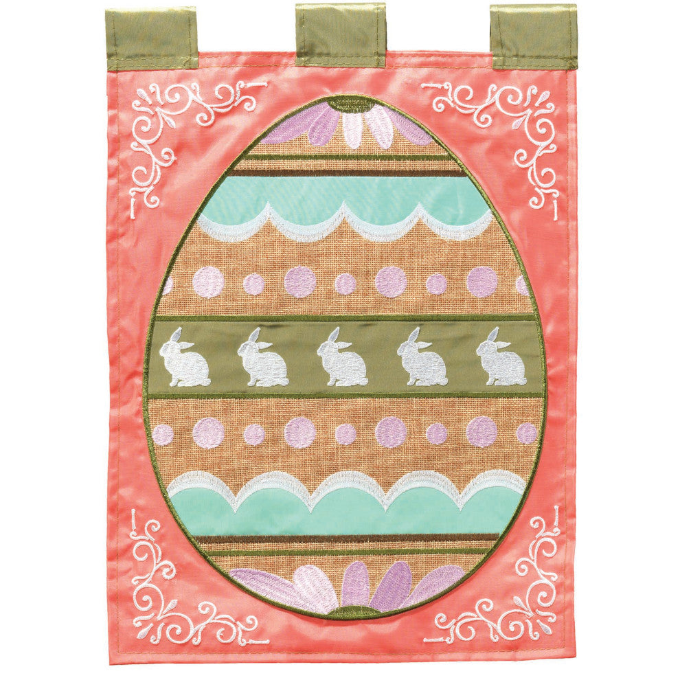 Flag Easter Egg Burlap Polyester 13x18