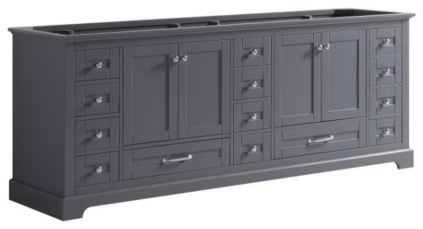 Dukes 84" Dark Gray Bathroom Bath Storage Vanity Cabinet Only