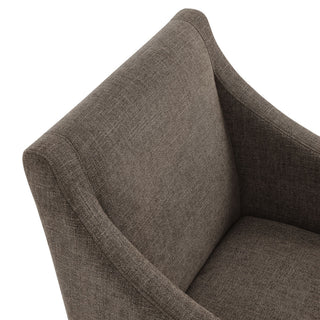 Alton Fabric Upholstered Dining Armchair, Mocha Natural