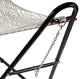 Sunnydaze 2-Person Cotton Rope Hammock With Spreader Bars and Universal Stand