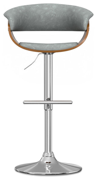 Sheldon Adjustable Swivel Bar Stool, Stone Grey
