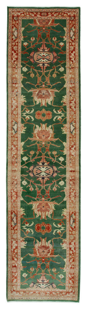 Rug N Carpet - Hand-Knotted Oriental 2' 11" x 11' 9" Runner Oushak Area Rug
