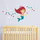 Mermaid Wall Decal, Scheme A, Small