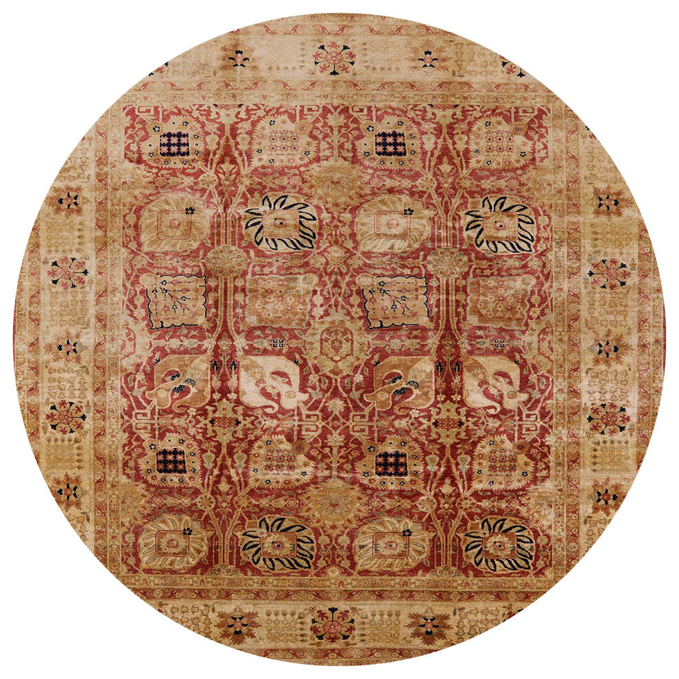 Ahgly Company Indoor Round Mid-Century Modern Area Rugs, 7' Round