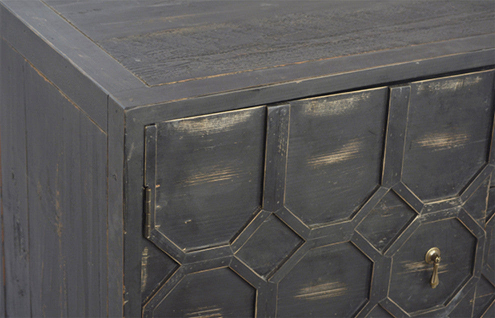 Black Octagon Modern Sideboard