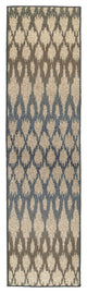 Ivory Gray Light to Dark Geometric Indoor Runner Area Rug