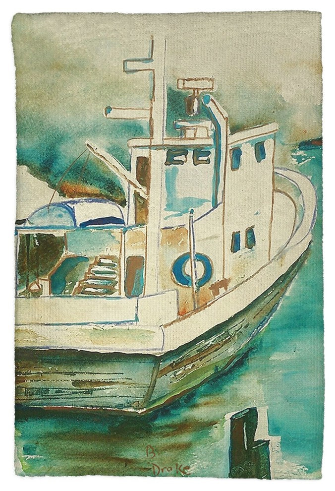 Oyster Boat Kitchen Towel - Two Sets of Two (4 Total)