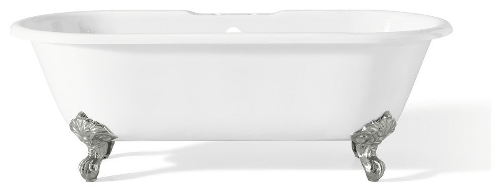Cheviot Products Regal Cast Iron Bathtub With Faucet Holes