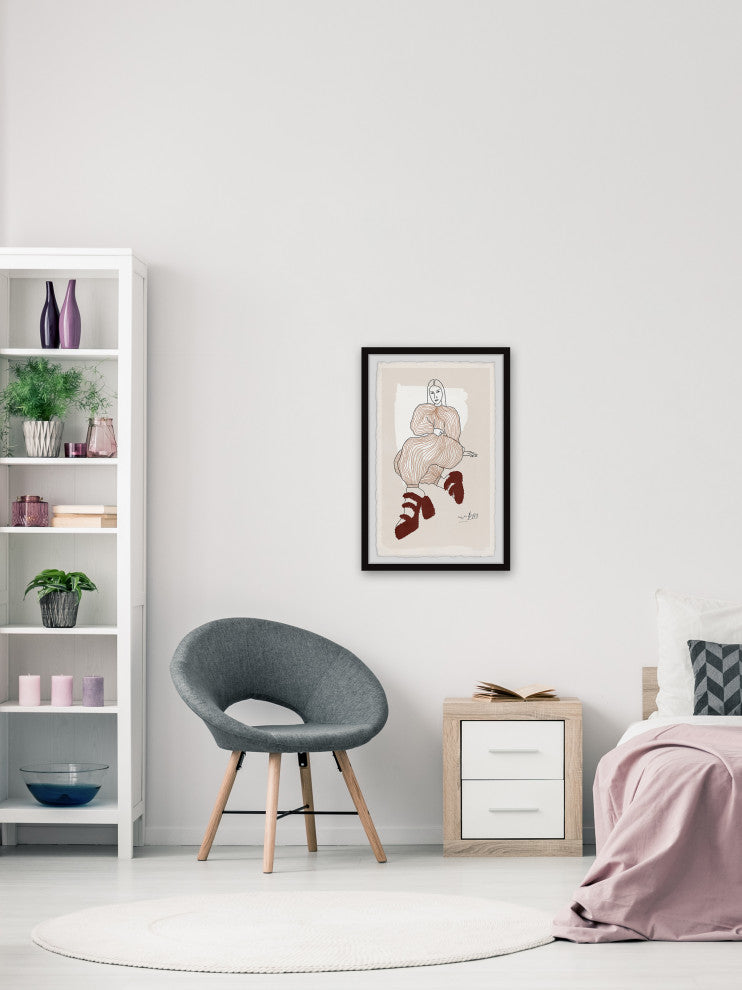 "Saying No Is Okay" Framed Painting Print, 30x45