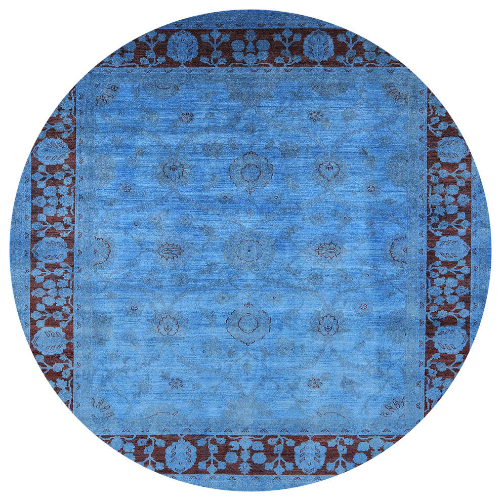 Ahgly Company Indoor Round Mid-Century Modern Area Rugs, 6' Round