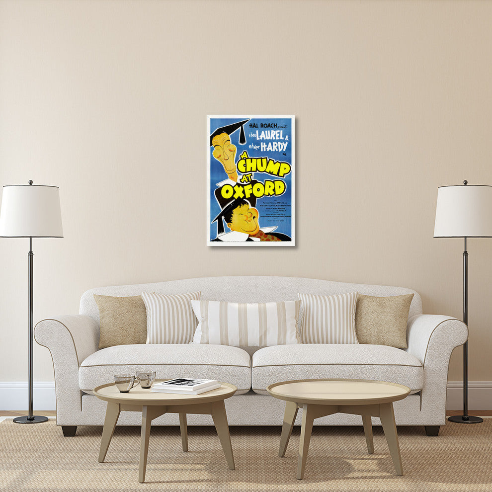 "Laurel & Hardy - A Chump At Oxford" Canvas by Hollywood Photo Archive, 27x40"