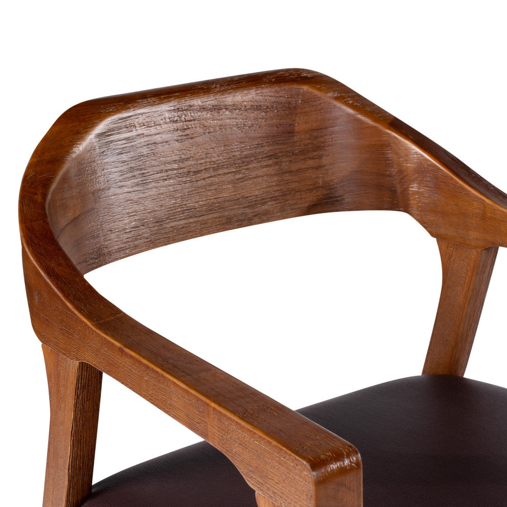 Boraam Rasmus Dining Armchairs, Chestnut Wire-Brush, Set of 2