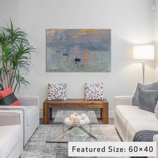 "Impression: Sunrise, 1872 " by Claude Monet, 18x12x1.5"