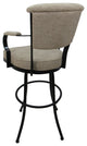 Miami Extra Tall 34" Swivel Metal Bar Stool - Noam Base, Hemsath Driftwood, Black, 34"