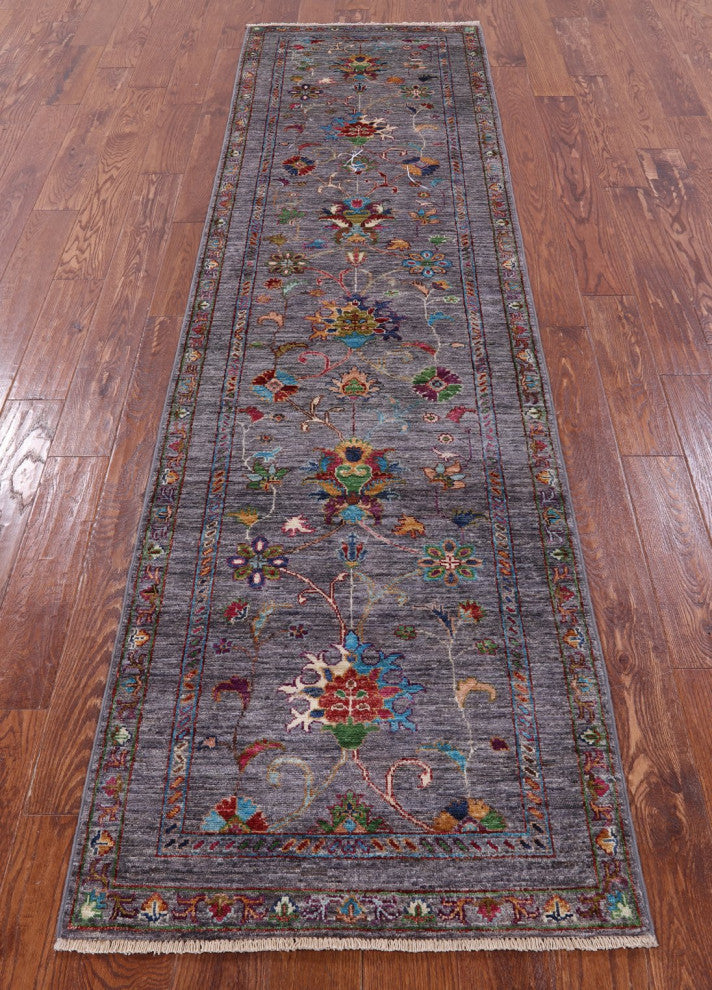 Runner Persian Tabriz Hand Knotted Wool Rug 2' 8" X 9' 10" Q9648