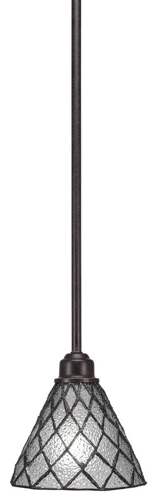 Blacksmith 1-Light Stem Mini Pendant, Diamond Ice Art