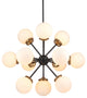 13 - Light Sputnik Chandelier in Black and Brass - Mid-Century Modern