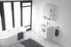 Bathroom Vanity Set, Matte White Paint, 24", Polished Chrome Hardware