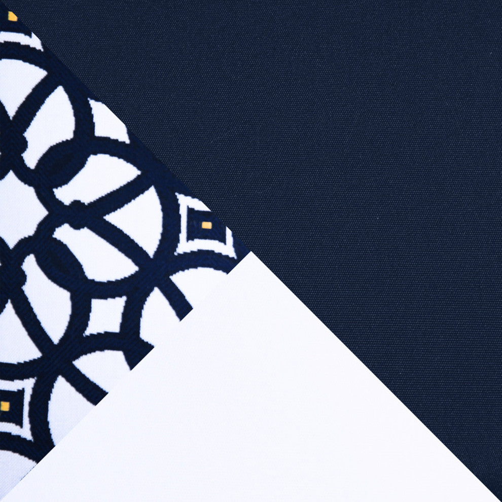 Kooper 4 Piece Acacia Outdoor Patio Seating Group, Navy Blue