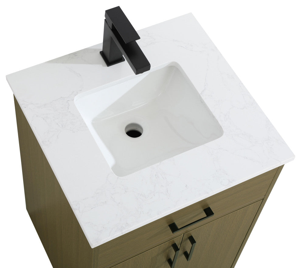 Home Living 20" Single Bathroom Vanity, Chestnut Brown