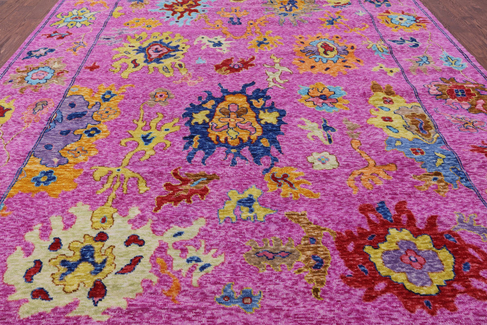 Turkish Oushak Handmade Wool Rug 9' 11" X 14' 0" - Q16116