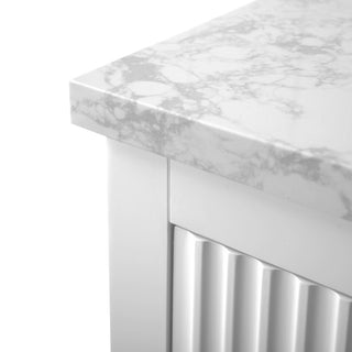 Vanity Art Freestanding Vanity, White, 72", Double Sink, Matte Black