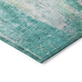 Machine Washable Indoor/Outdoor Chantille ACN1640 Teal 1'8" x 2'6" Rug