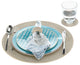 Laguna Round Rattan Placemat 15" Diameter, White-Wash