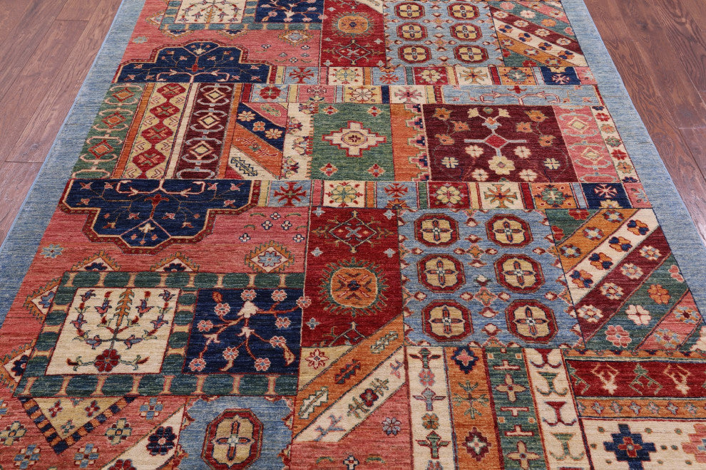 6' 0" X 8' 8" Hand-Knotted Super Kazak Wool Rug Q11087