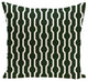 Nuts And Bolts, Decorative Geometric Print Pillow, Dark Green, 16"x16"