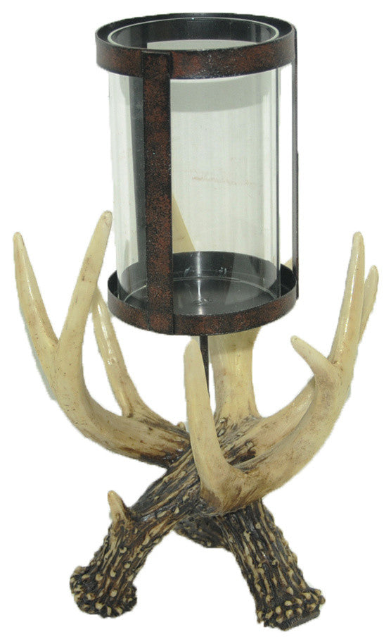 Faux Antler Pilar Candleholder