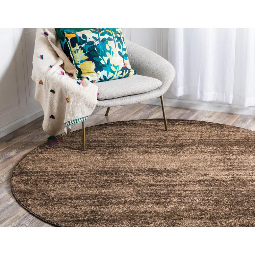 Rug Unique Loom Del Mar Brown Round 6' 0 x 6' 0