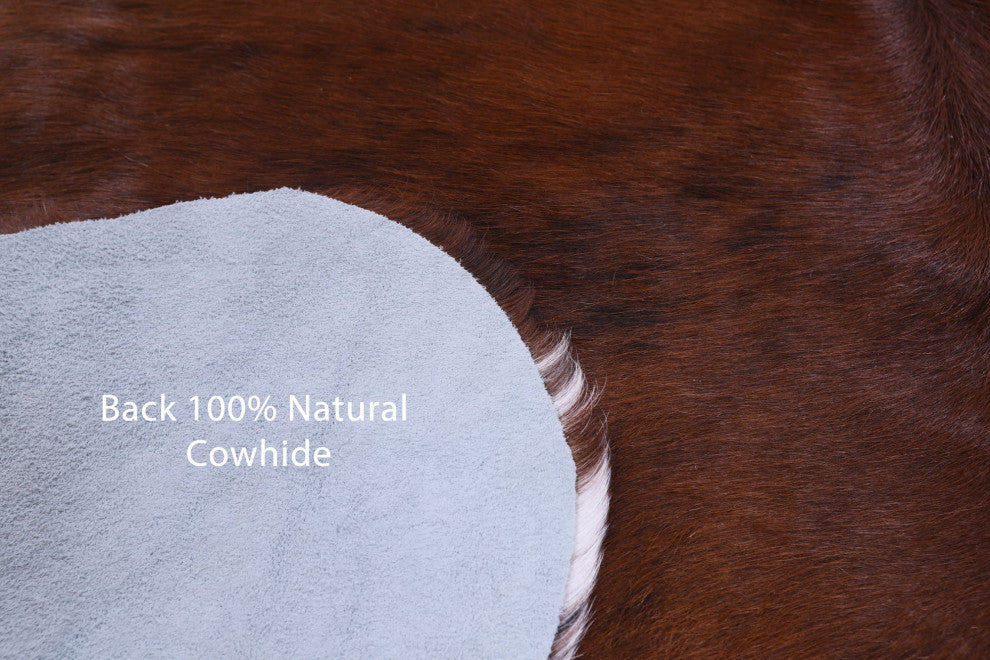 5' 7" X 5' 2" Natural Cowhide Rug C2005