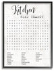 Stupell Industries Kitchen Word Search Family Word Design, 11"x14", Black Framed