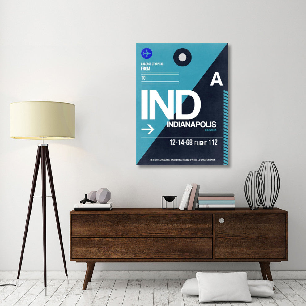 "IND Indianapolis Luggage Tag 2" Fine Art Print