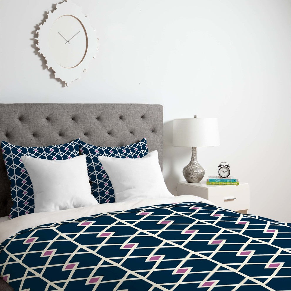 Deny Designs Heather Dutton Annika Diamond Orchid Duvet Cover - Lightweight