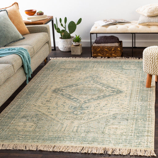Surya Zainab ZAI-2303 8'x10' Rug, Sage/Dark Green/Lime/White