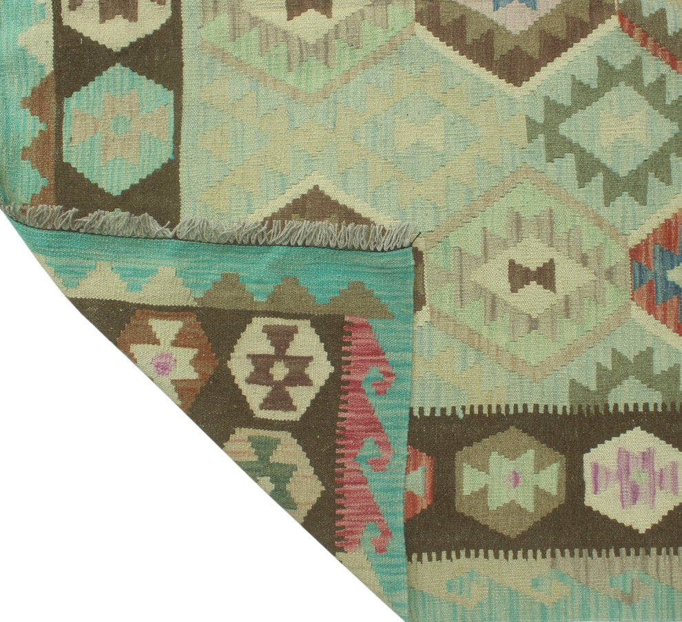 Sun Faded Kilim Enyonyam Lt. Green Rug