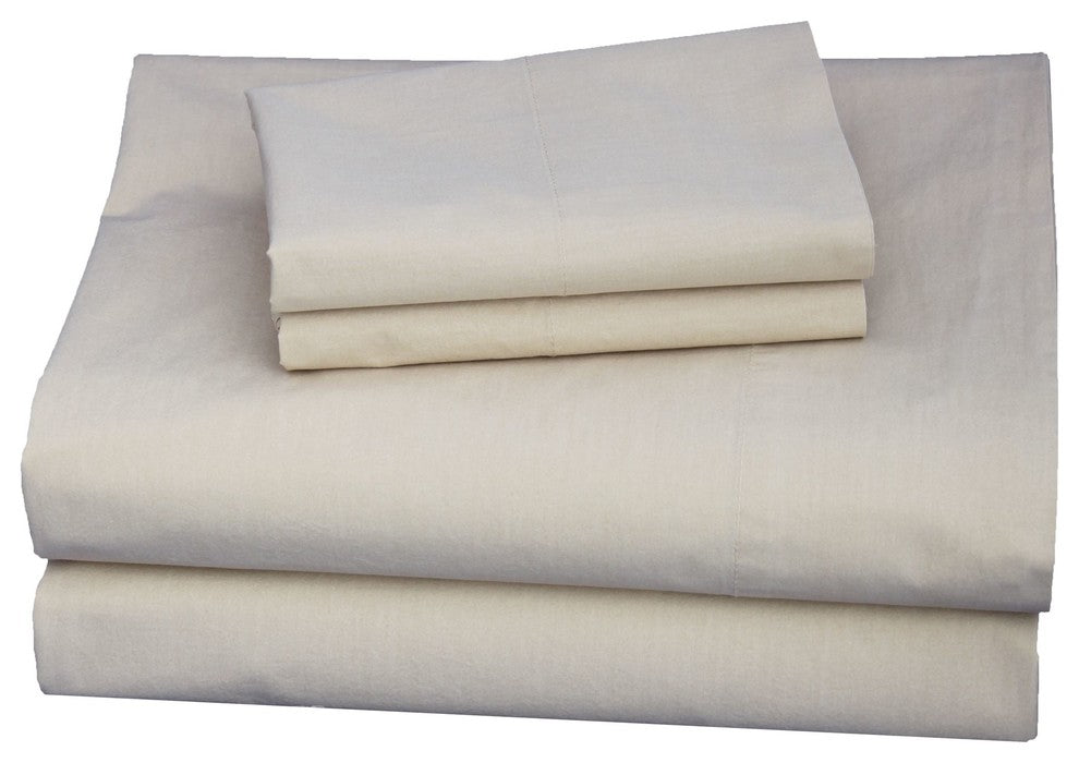 Tan Solid Sheet Set, Full