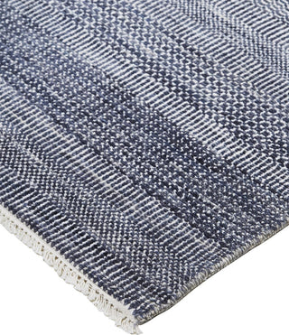 Caldecott Classic Striped Rug, Navy Blue, 2'6"x12'