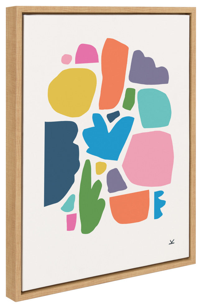 Sylvie Summer Love Songs Framed Canvas by Kelly Knaga, Natural 18x24