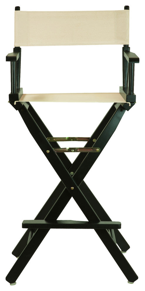 030" Director's Chair Black Frame-Natural/Wheat Canvas