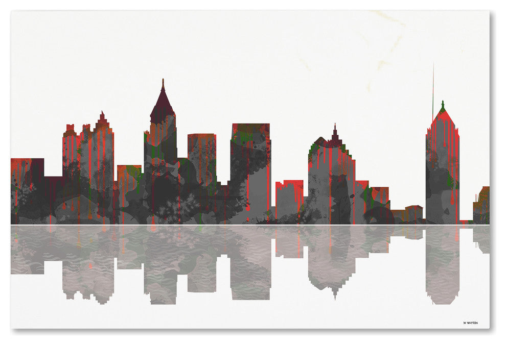 'Atlanta, Georgia Skyline' Canvas Art by Marlene Watson