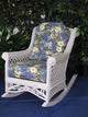 Gazebo Rocker, White, Coral Fabric