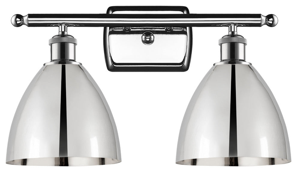 Ballston Dome Bath Vanity Light, Polished Chrome, Polished Chrome