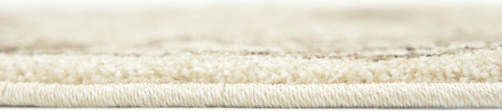 Unique Loom Beige La Jolla Traditional 3' 3 x 3' 3 Round Rug