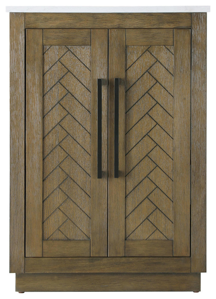 Home Living 24" Single Bathroom Vanity, Hazel Oak